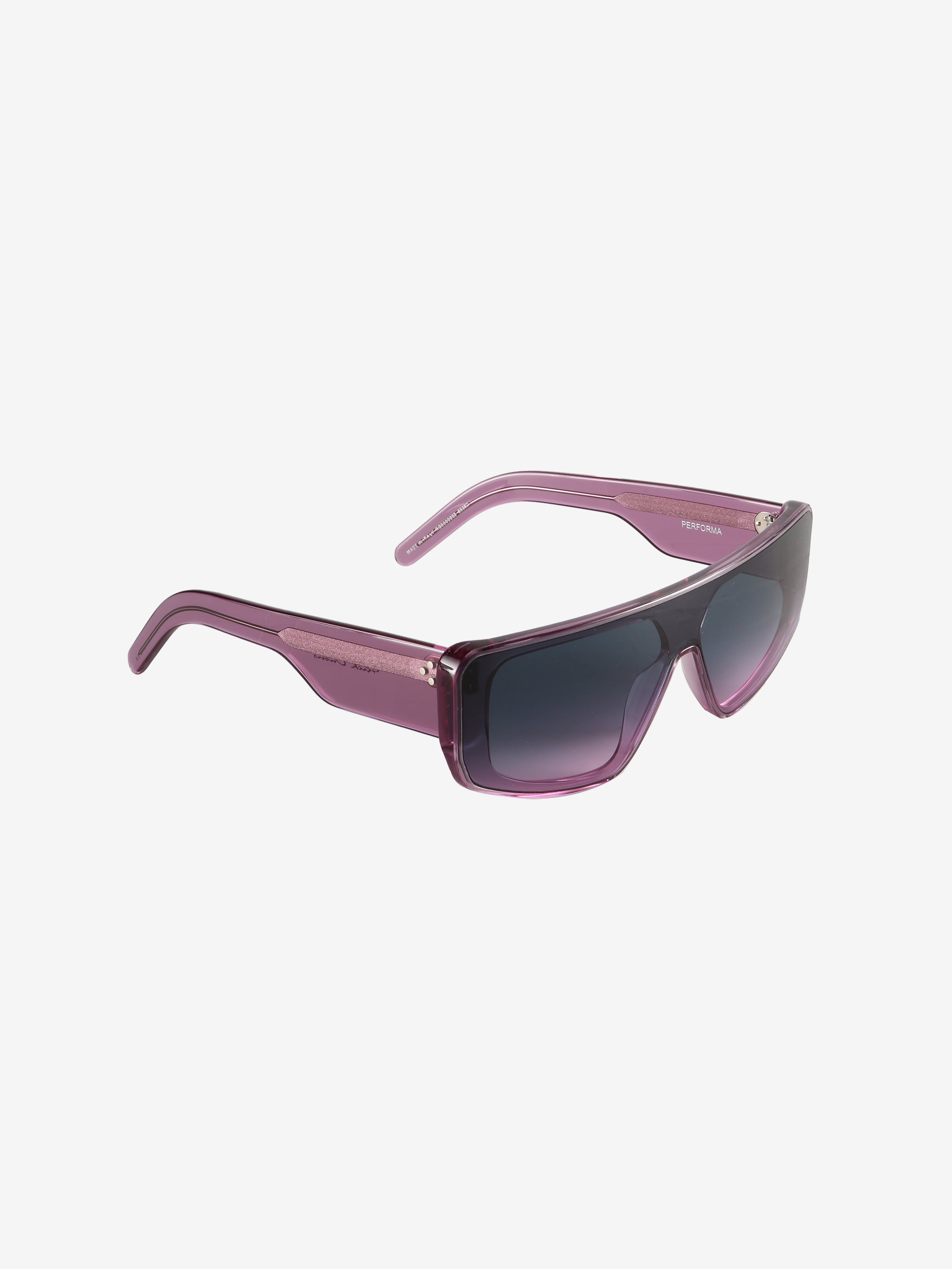 Purple sunglasses, side view