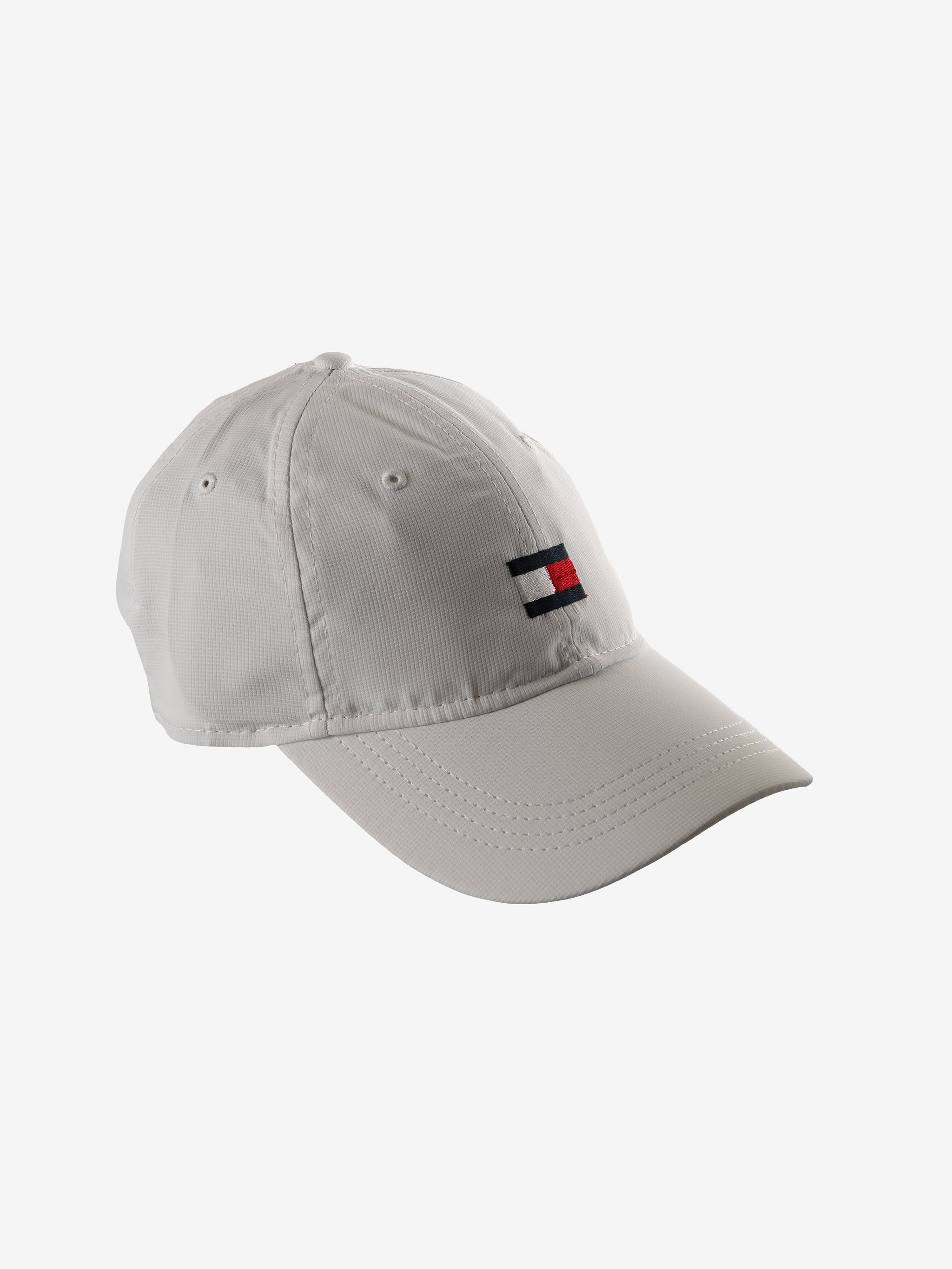 White hat, side view
