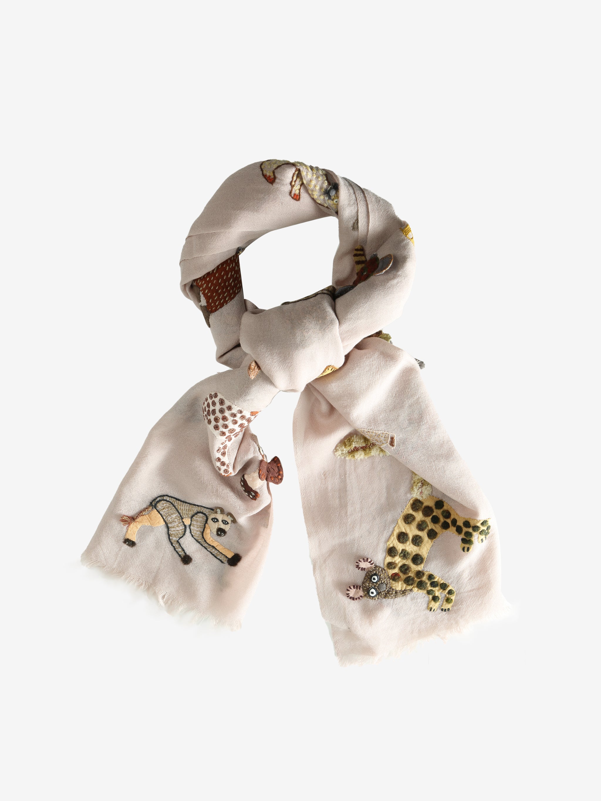 White scarf,front view