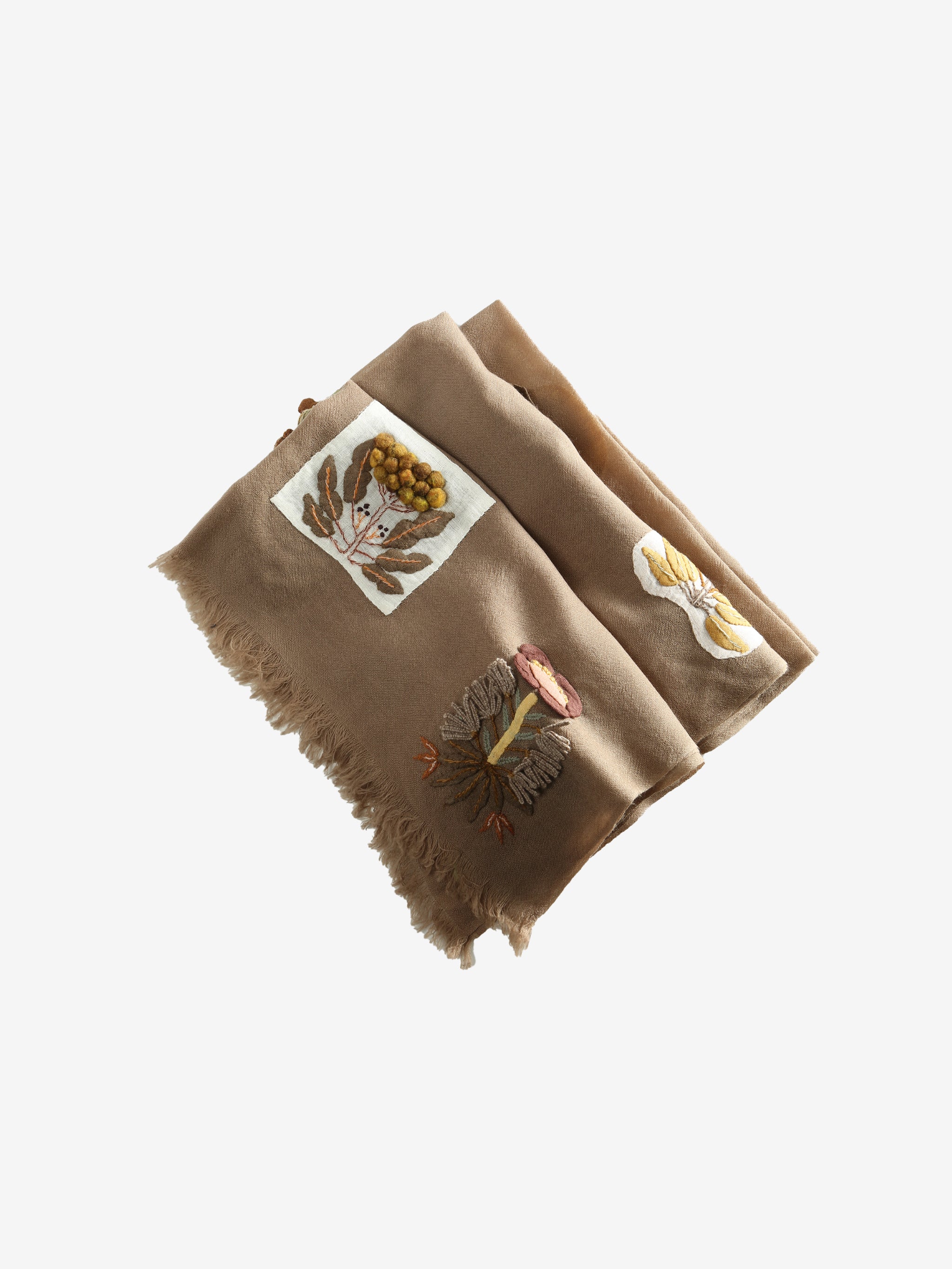 Tan scarves, front view