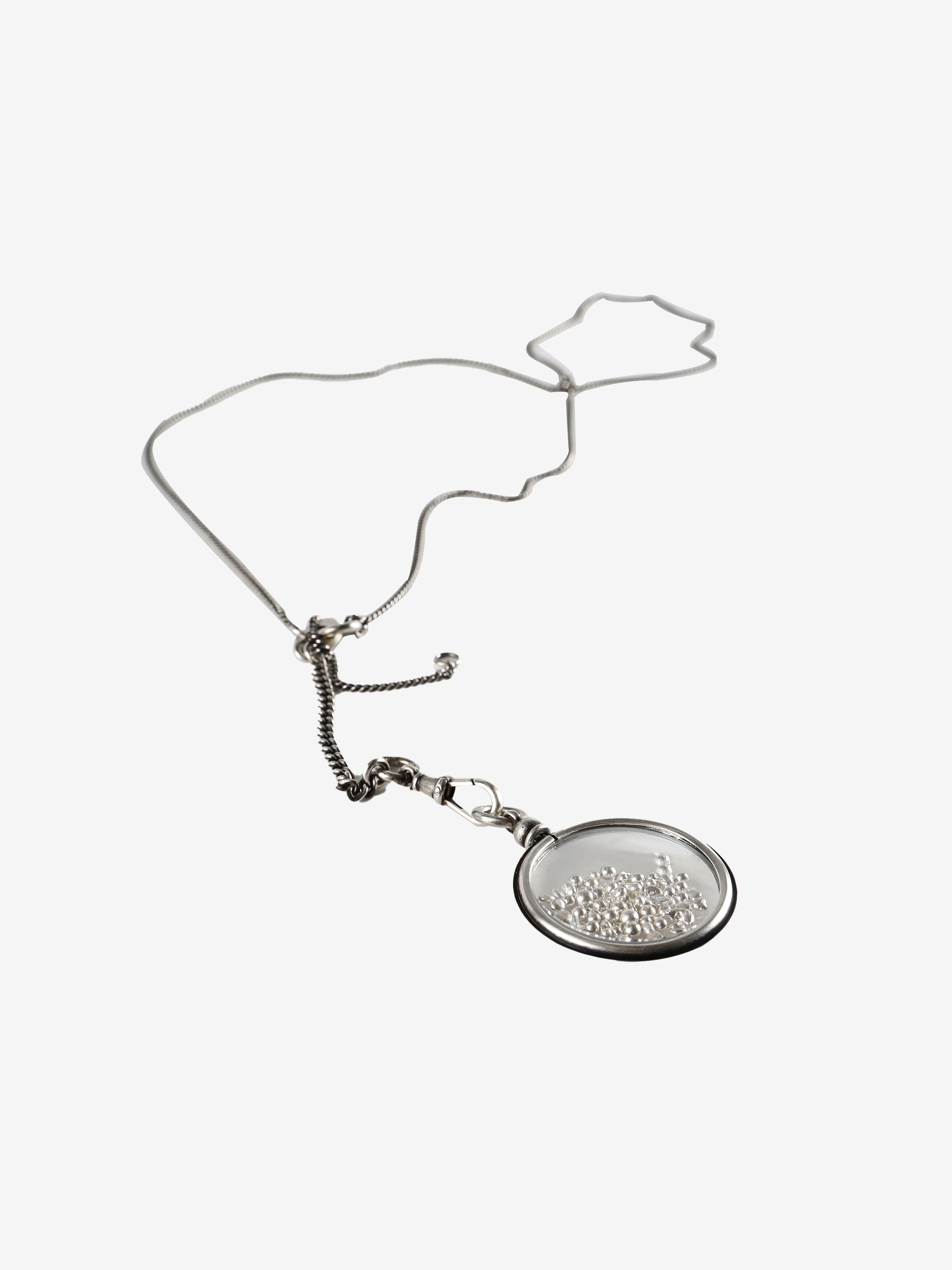 Grey jewelry, side view